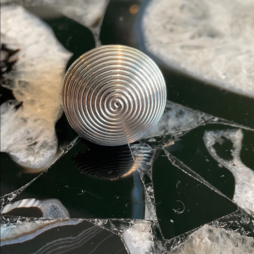 Sterling silver spiral ring